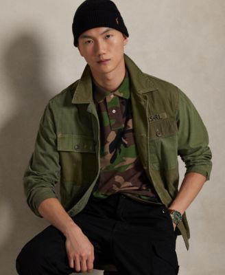 Men's Classic-Fit Camo Cotton Mesh Shirt