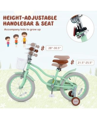 16 Inch Kids Bike with Adjustable Seat and Bell for Kids 3-8 Years Olds