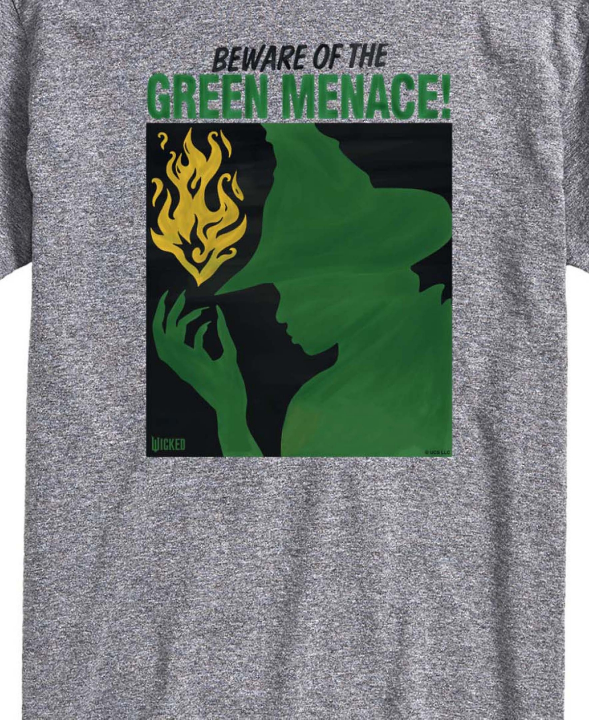 Airwaves Men's Wicked Part 2 Elphaba Poster Graphic Printed Short-Sleeve T-Shirt