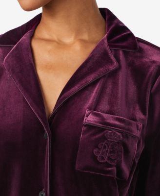 Women's Long Sleeves Notch Collar Pajama Set