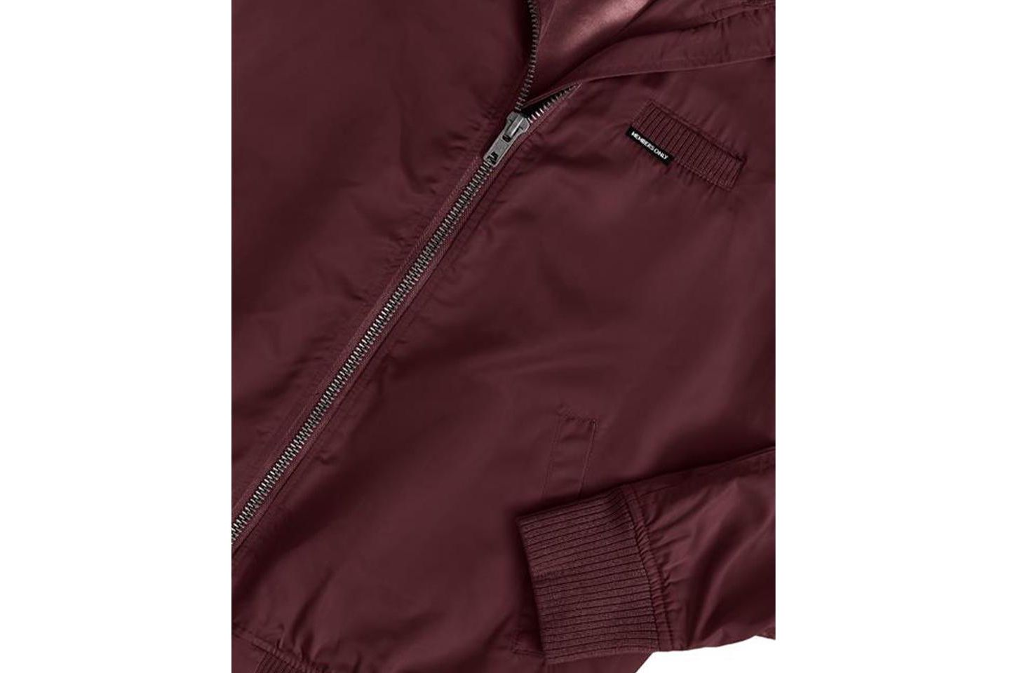 Женская куртка Members Only Satin Bomber, цвет: Бордовый — фото 7