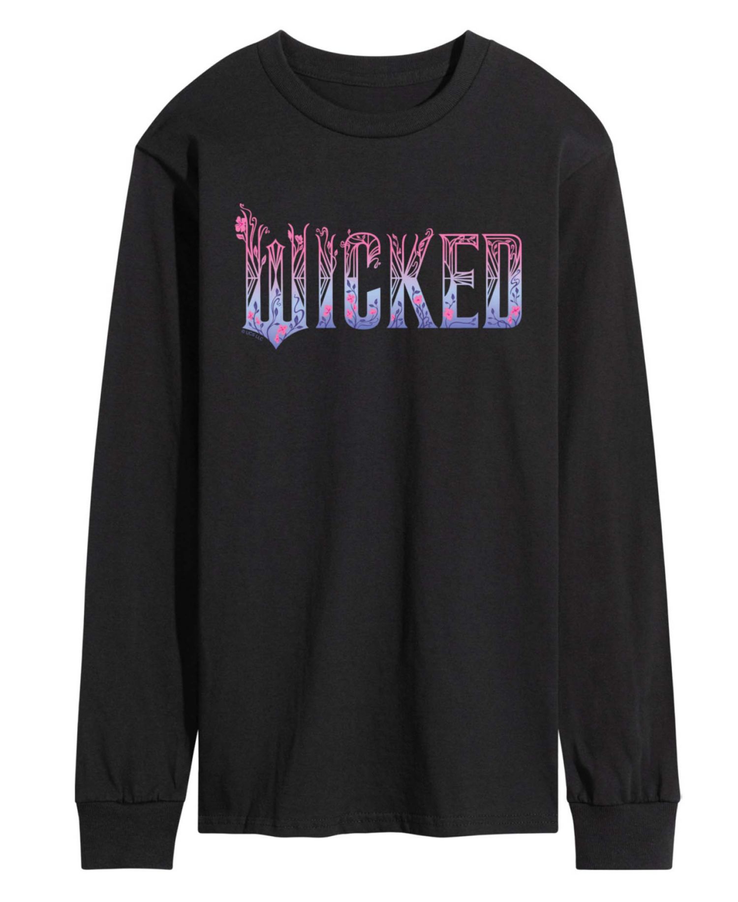 Men's Wicked Part 2 Ombre Logo Graphic Printed Long-Sleeve T-Shirt