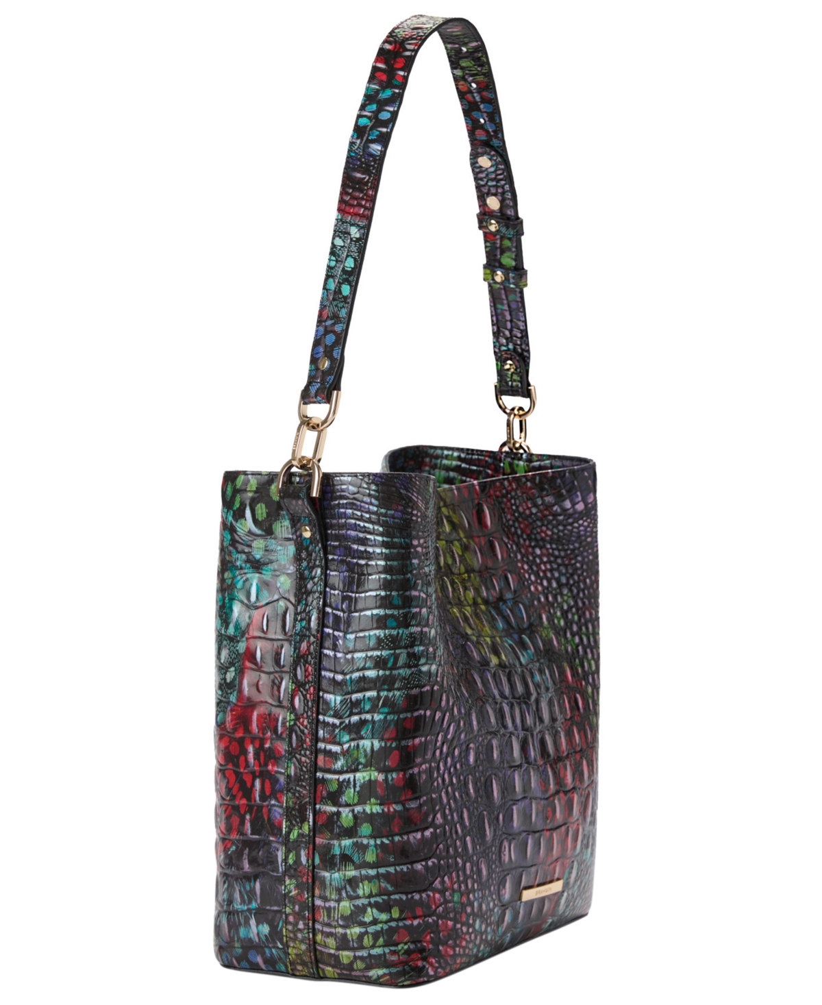 Brahmin Celina Small Leather Bucket Bag In Multi