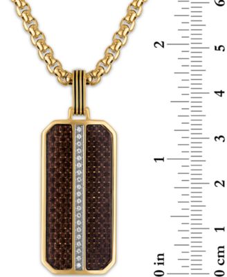 Diamond Pendant Necklace (1/10 ct. t.w.) in Stainless Steel