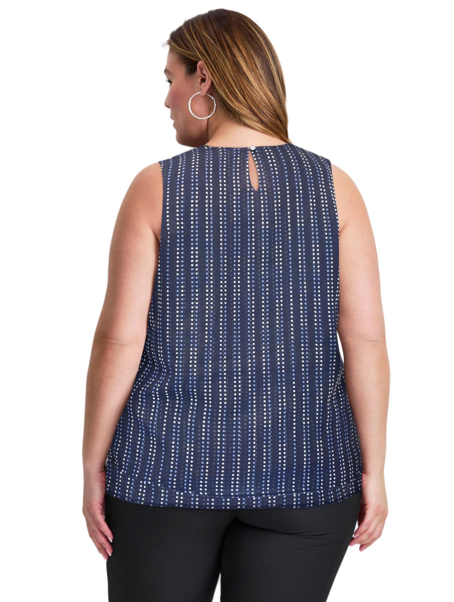Women's Tops & Tees Plus Size Sleeveless Double Layer Swing Tank