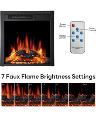 Corner Electric Fireplace with Mantel, TV Stand Electric Fireplace Heater with Remote Control for Living Room, Bedroom