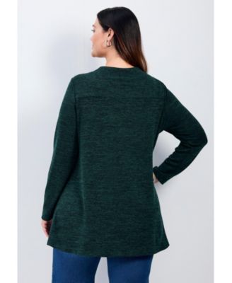 Women's Ruby Button Detail Hacci Top