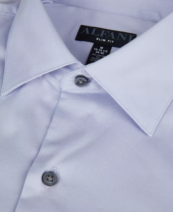 Men's Solid Slim-Fit Dress Shirt - thumbnail 7