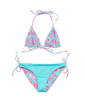 Big Girls Tropical Glow Teen Recycled Triangle Bikini