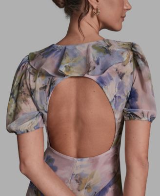 Women's V-Neck Midi Shift Dress