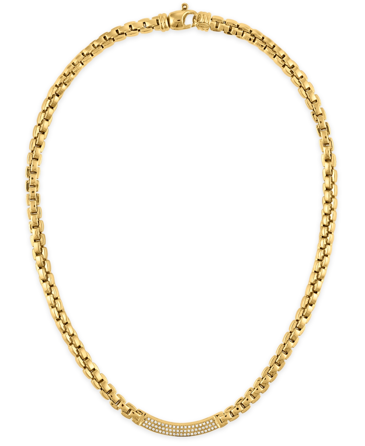 Macy's Diamond Bar Box Chain Necklace (1/3 ct. t.w.) in 14k Gold Over Sterling Silver