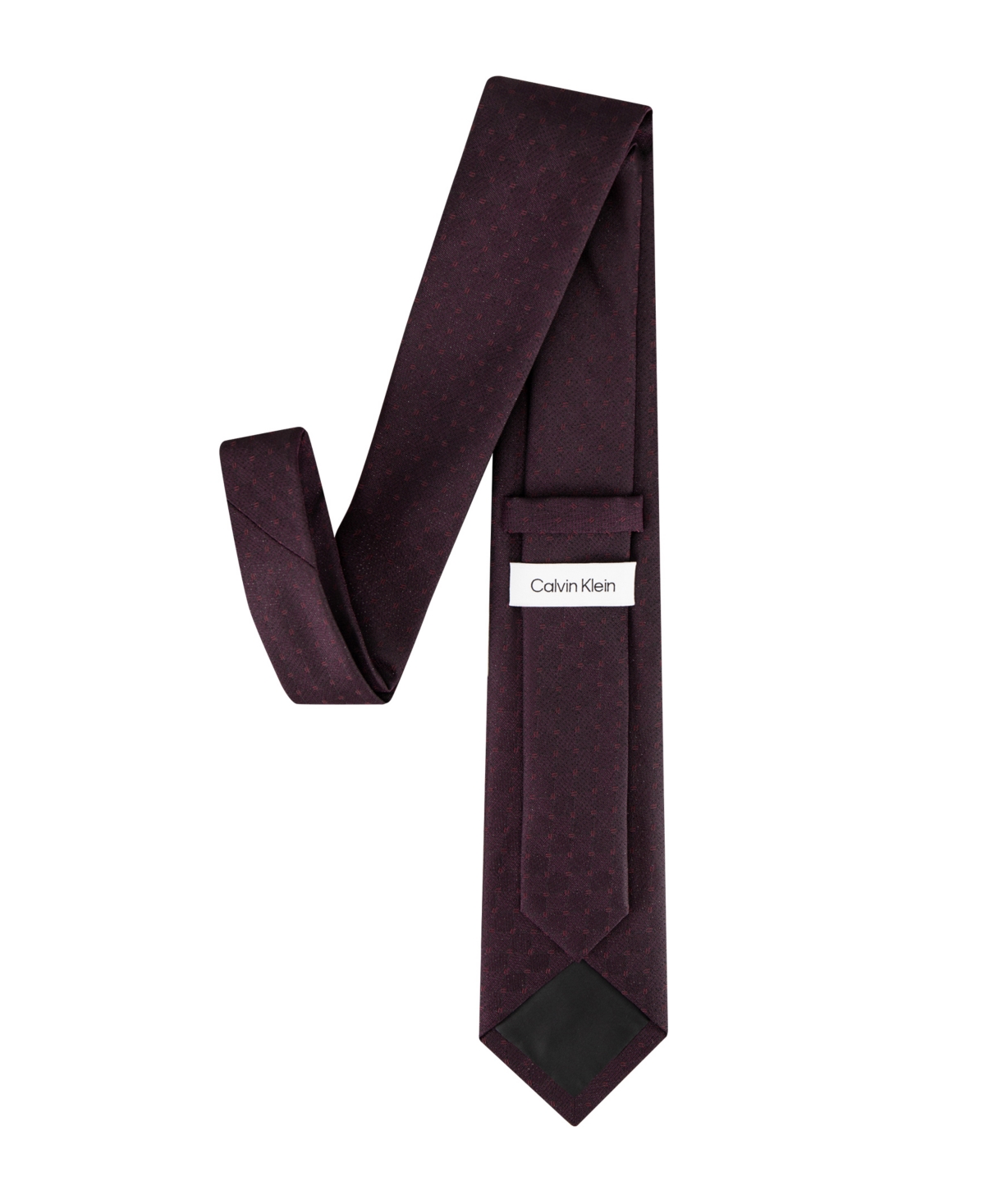 Calvin Klein Men's Ella Lurex Dot Tie In Burgundy