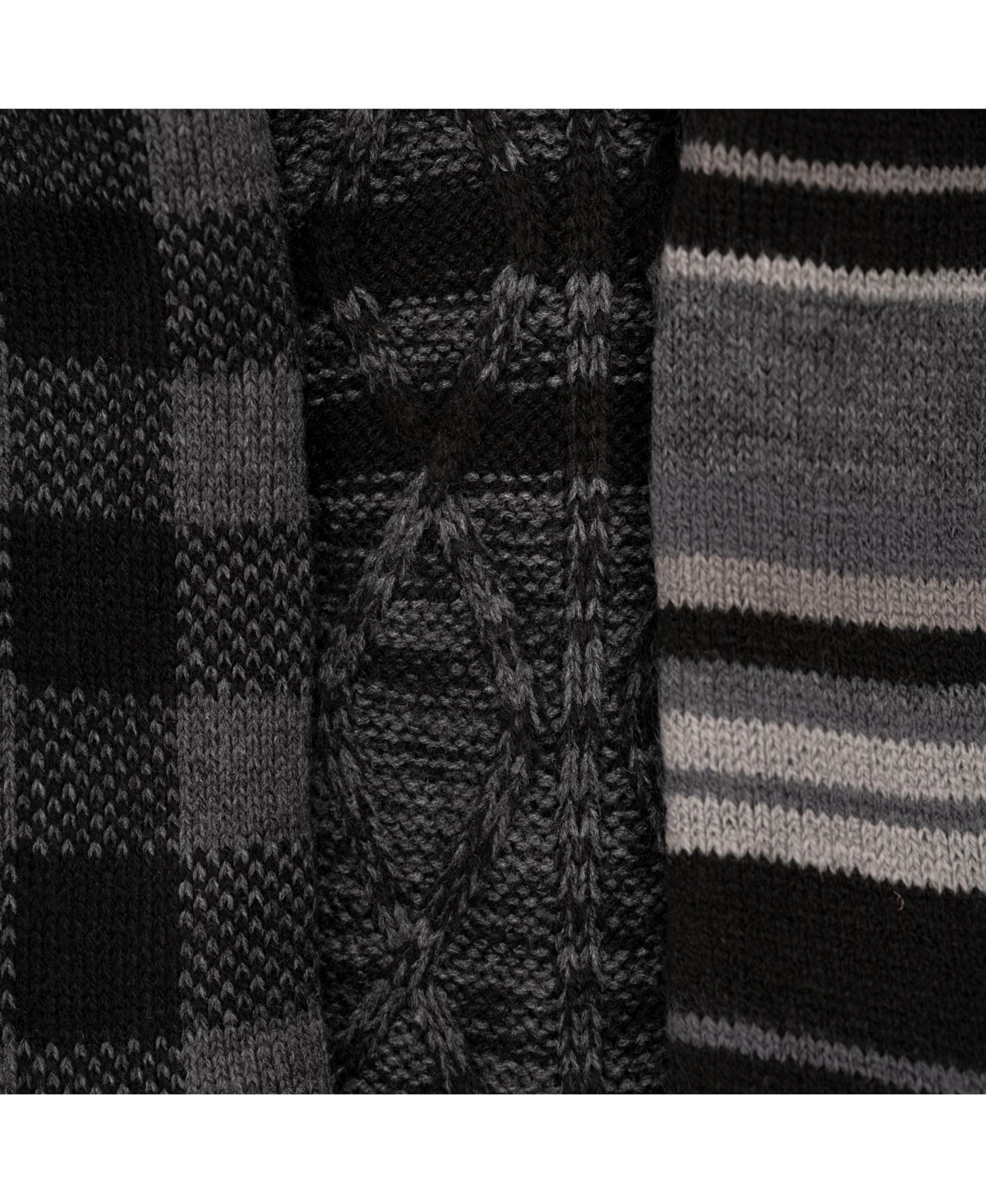 Muk Luks Men's 3 Pack Cabin Socks