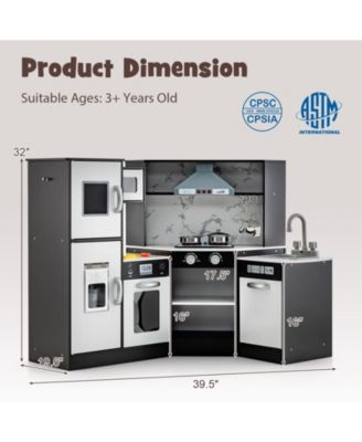 Kids Corner Pretend Kitchen Playset with Separated Washing Basin