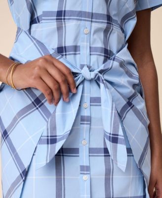 Women's Stretch Cotton Short Sleeve Caroline Shirt Dress