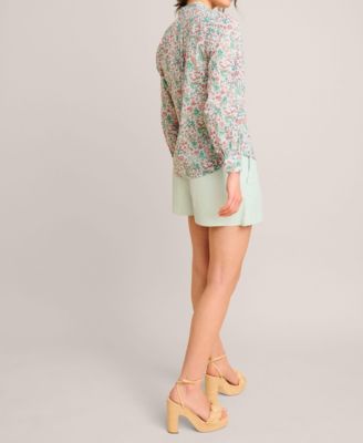 Women's Cotton Band Collar Hallie Shirt