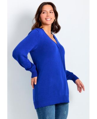 Women's Faux Wrap Pull Over Sweater
