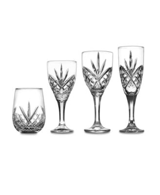 Dublin Crystal Champagne Flutes, Set of 8