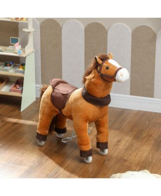 Ride on Horse for Ages 3-5, 29.5 Inch Plush Riding Pony