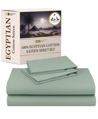 100% Egyptian cotton sheets full sateen set. These luxury bed sheets set bear the Official Gold Seal of Authenticity from Egyptian Cotton Association. - Macy's