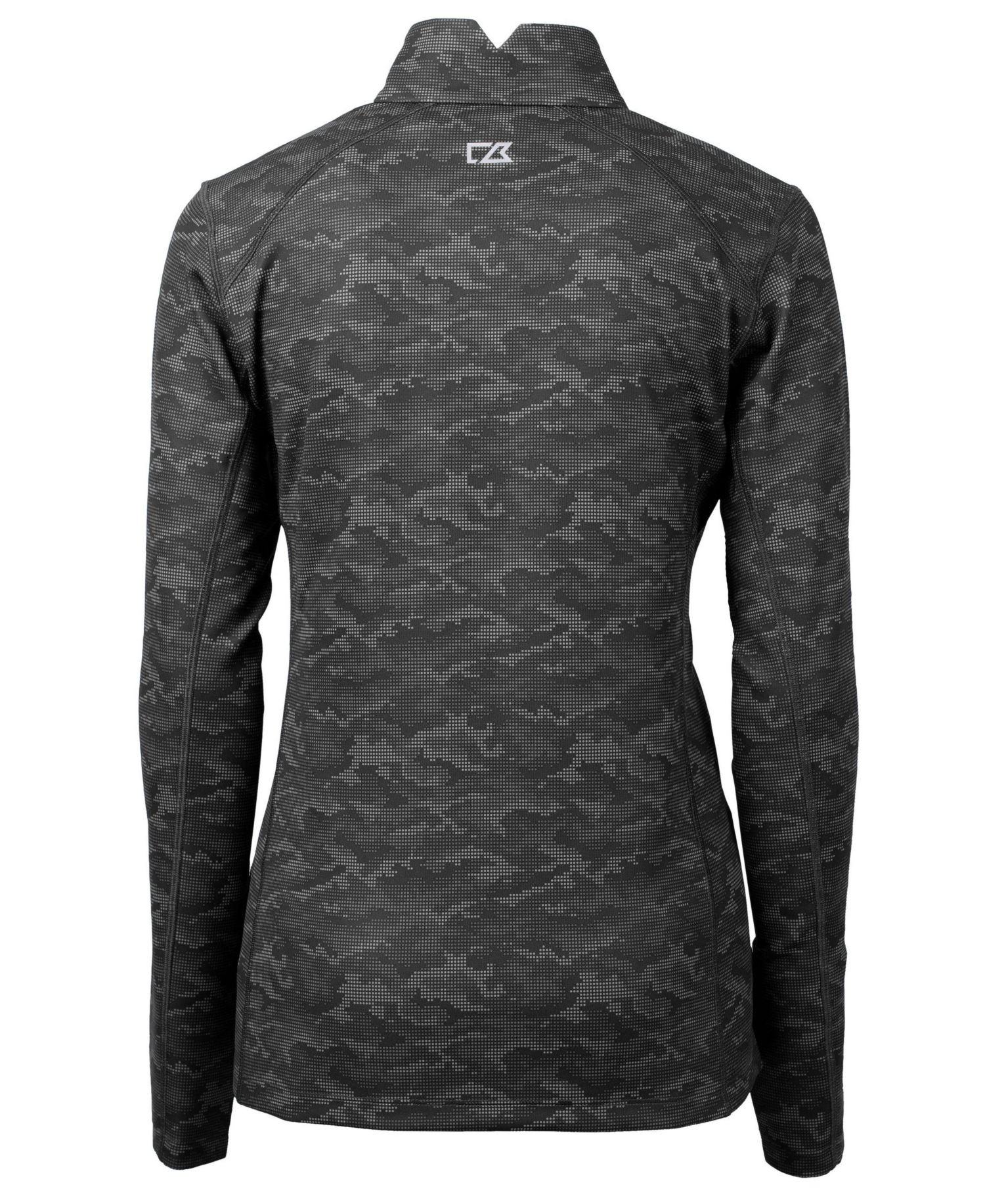 Women's Cutter and Buck Traverse Stretch Eco Camo Print Quarter Zip Pullover