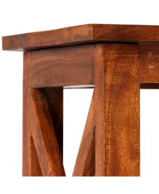 Bookshelf Honey-toned Brown Solid Acacia Wood