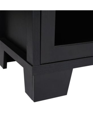 Samson Three-Drawer Engineered Wood Buffet Sideboard Cabinet With Three Tempered Glass Cabinet Doors For Dining Room/Kitchen