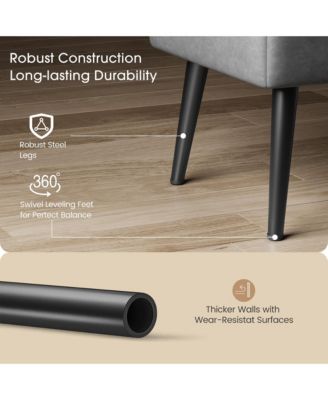 47.7'' Mid-century Modern Upholstered Storage Bench with Solid Wood Legs