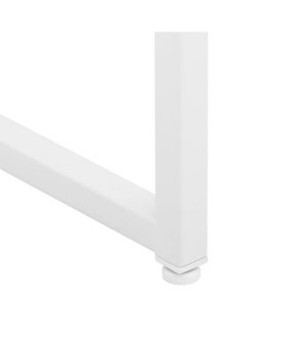 Highboard White 31.5"x13.8"x53.1" Steel and Tempered Glass