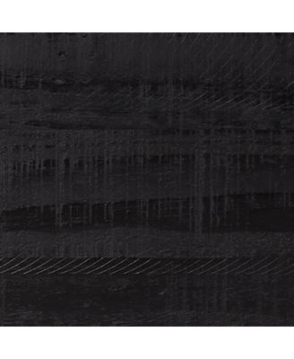 Chest of Drawers Black Solid pine wood, engineered wood, metal