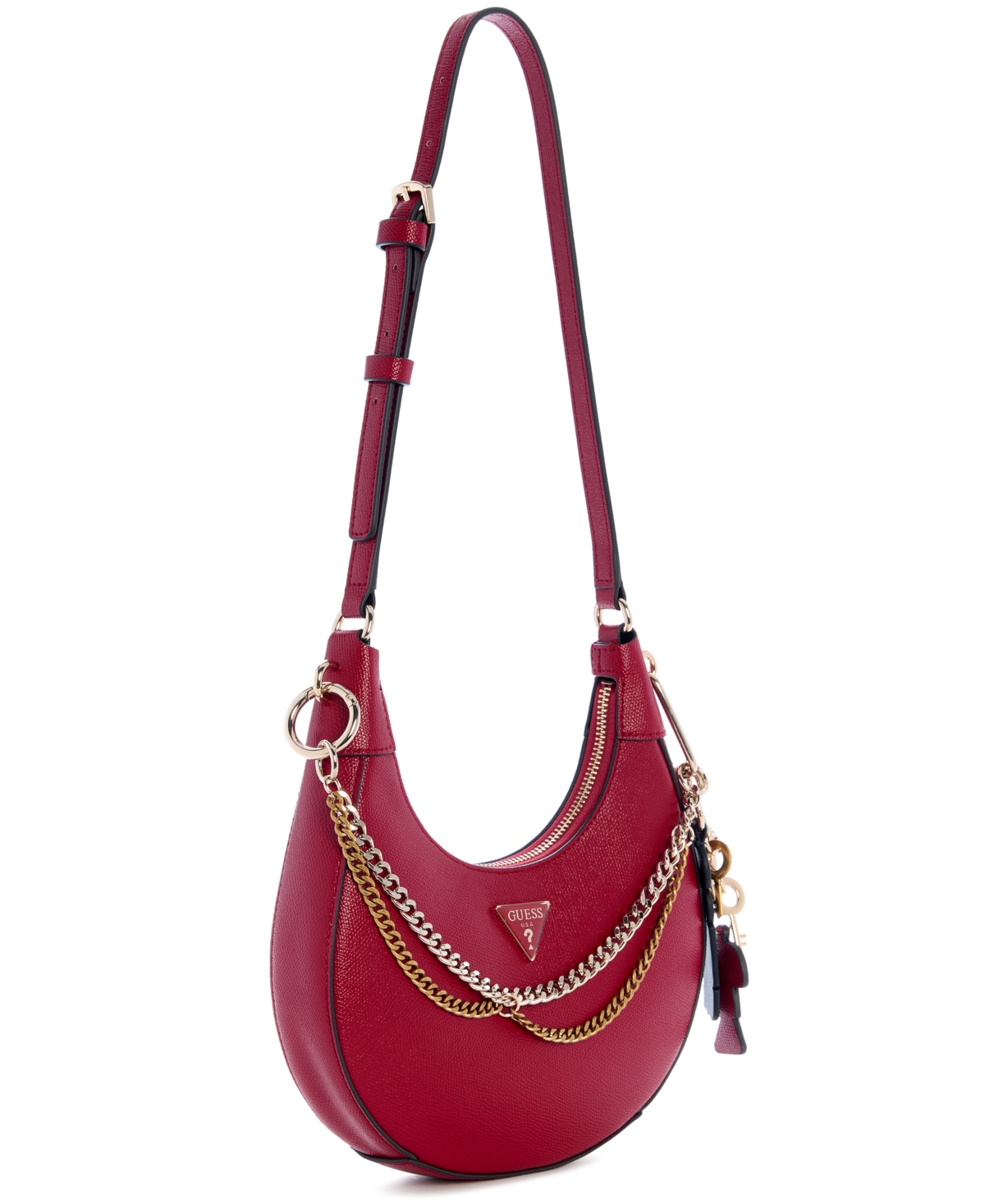 Guess Davina Small Shoulder Bag In Red