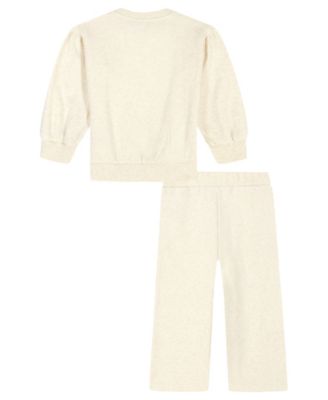 Girls' Toddler 2T-4T Crewneck Top and Wide-Leg Pants, 2-Piece Set