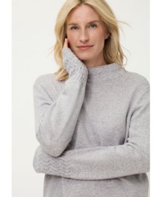 Women's Melange Knit Mock Neck