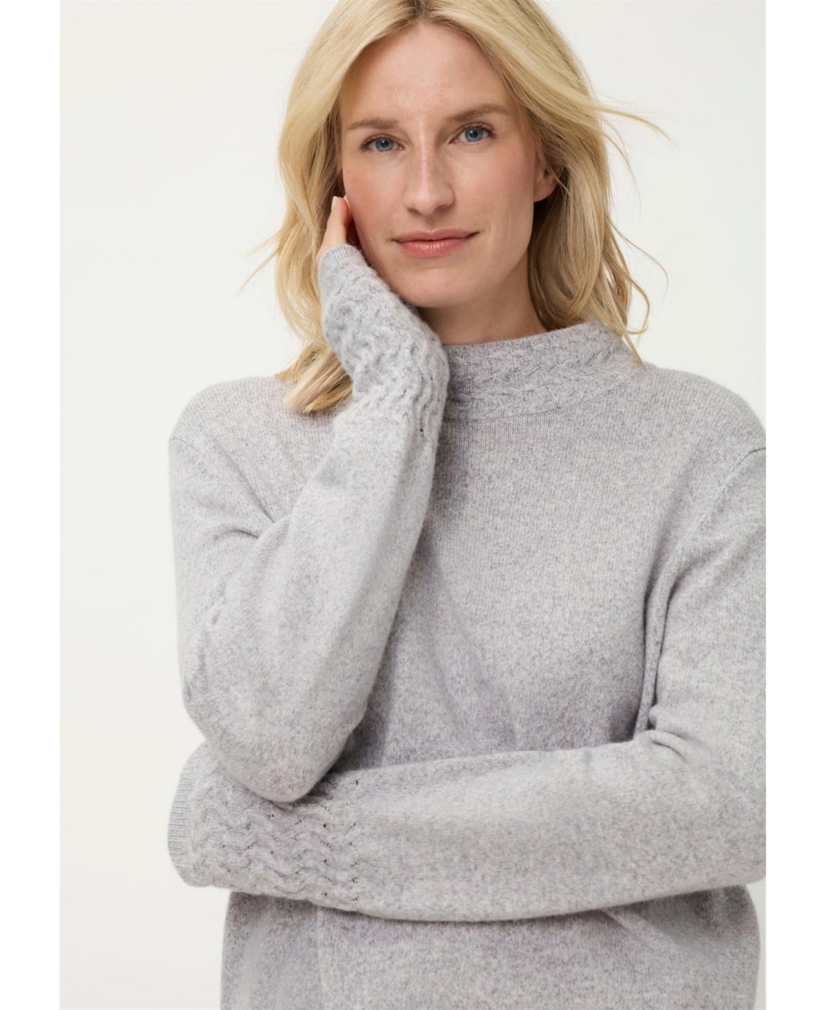 Olsen Women's Melange Knit Mock Neck