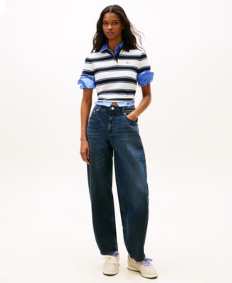 Women's Striped Essential Polo Top