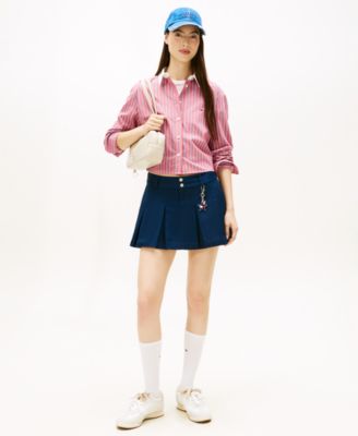 Women's Cropped Relaxed Stripe Shirt