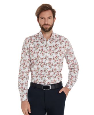 Men's Jones Floral Printed Long-Sleeve Dress Shirt, Macy's Exclusive