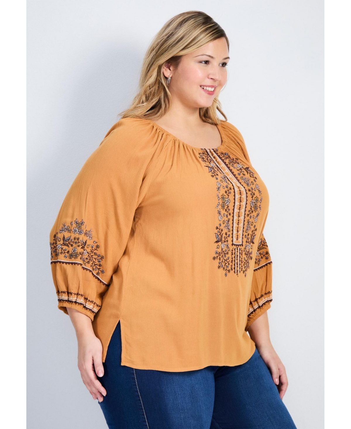 Avenue Women's Anna Embroidery Detail Top