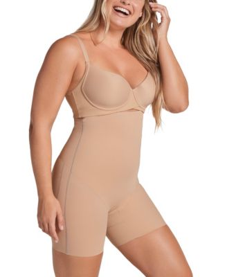 Women's Strapless Sculpting Step-in Body Shaper with Short Bottom