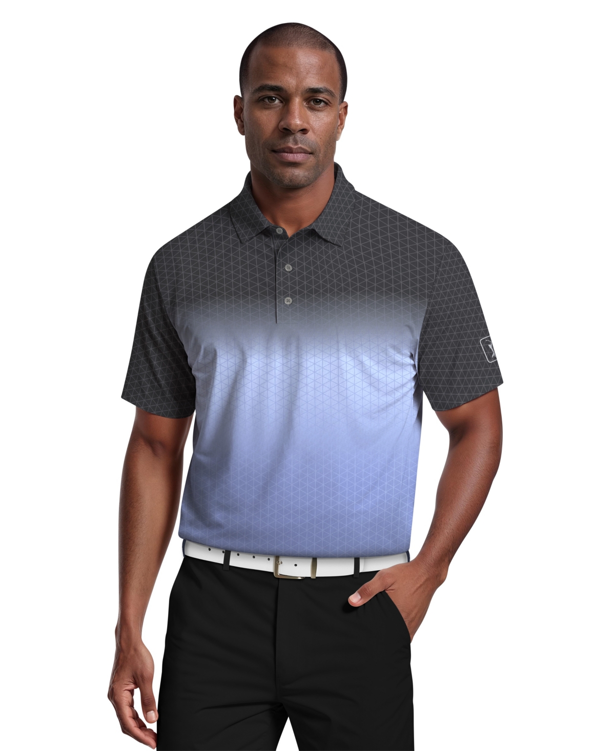 Pga Tour Men's Short-Sleeve Architecture Ombre Roadmap Polo Shirt