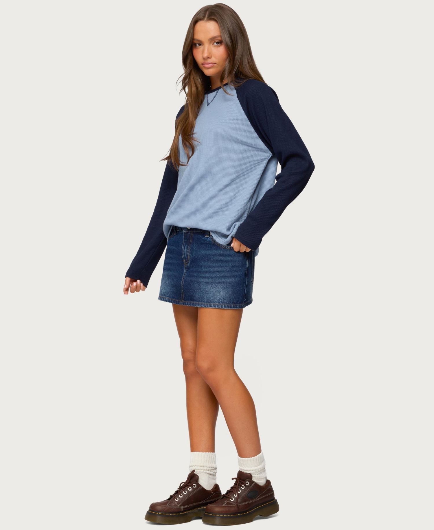 Women's Me Time oversized waffle top