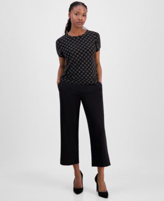 Petite Circle-Print Top