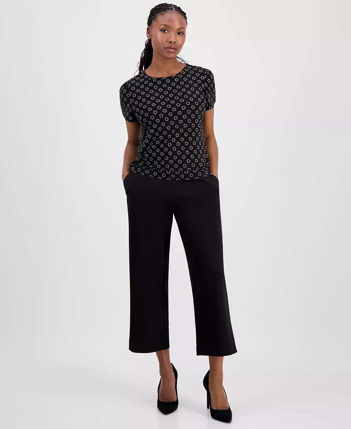 Anne Klein Essential Petite Circle-Print Top - thumbnail 2