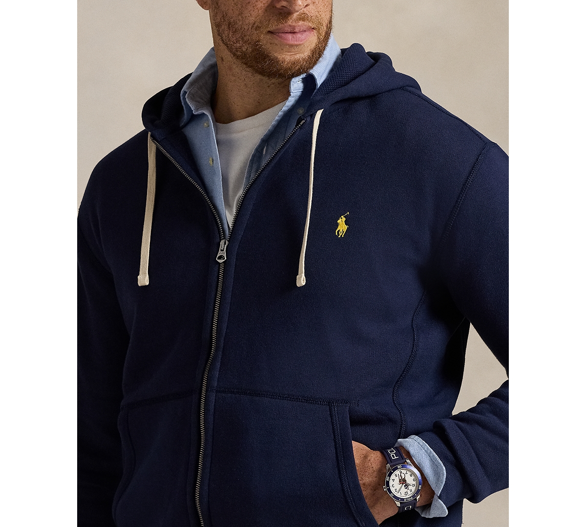 Polo Ralph Lauren Men's Big & Tall Full-Zip Signature Fleece Hoodie