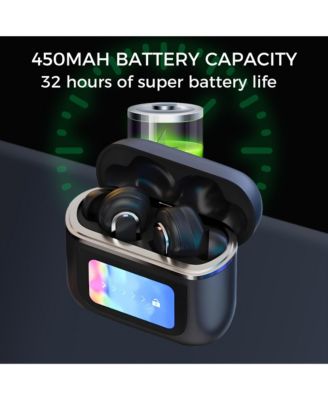Ear-Buds- Bluetooth 5.3 w/ LCD Screen- TWS/Noise Cancel- 32Hr Playtime