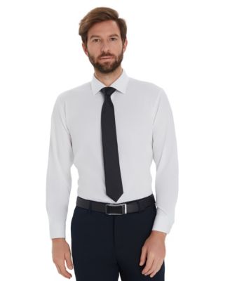 Men's Solid Long-Sleeve Dress Shirt