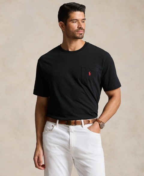Мужские Polo Ralph Lauren Men's Big & Tall Crew-Neck Pocket T-Shirt