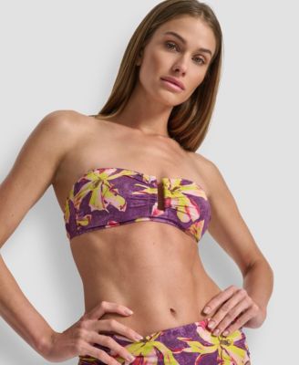 Women's Shirred U-Wire Bandeau Bikini Top