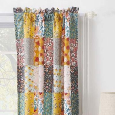 Carliei Curtain Panel Pair - Set of 2 - 50x63" and 3x24", Calico