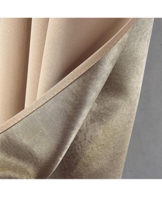 Anchorage Blackout Single Grommet Curtain Panel Pair - 54x63", Sesame